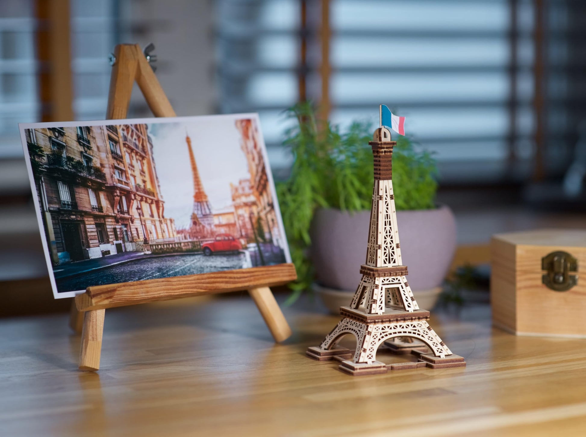 UGEARS Wooden 3D Puzzles for Adults – Paris Eiffel Tower Iconic Models for Adults to Build – Easy Assembly – Paris Puzzle Model Kit Crafts for Adults – DIY Miniature Kit 3D Puzzle – 50 Pcs - WoodArtSupply