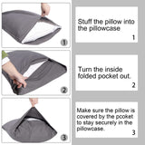 NTBAY Queen Pillowcase Set - 4 Pack Brushed Microfiber 20x30 Pillowcases - Soft, Wrinkle-Free, Fade-Resistant, Stain-Resistant, White Pillowcases with Envelope Closure - 20x30 Inches, White NTBAY