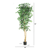 Nearly Natural 7ft. Ficus Artificial Tree, Green Nearly Natural