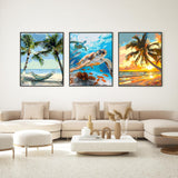 6 Pack Diamond Painting Kits for Adults, Beach Sea Turtle Diamond Art Kits for Beginners, DIY Full Drill 5D Paint with Diamond Kits for Home Wall Decor 12 X 16 inch Ninonly