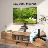 BONTEC Mobile TV Stand, Tilt Rolling TV Cart with Media Shelf and Locking Wheels, Fits 23-60” LED, LCD, OLED Flat Curved TVs, Holds Up to 55lbs, Max VESA 400x400mm BONTEC