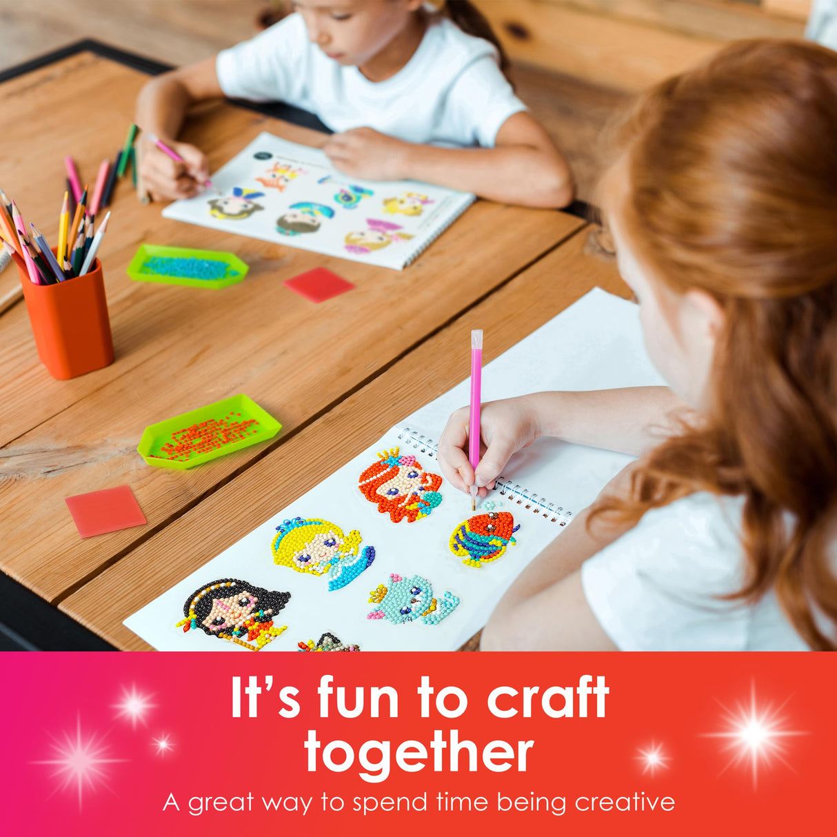 Halmolife Diamond Art Kits for Kids Boys and Girls Ages 6 7 8-12 Easy to DIY Creative Diamond Art Princesses Stickers Craft by Numbers Kits for Kids and Adult Beginners Halmolife