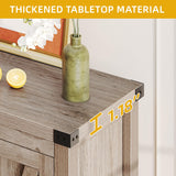 DWVO 55'' Sideboard Buffet Cabinet with Storage, Farmhouse Kitchen Storage Cabinet with Doors, Large Coffee Bar Cabinets with Adjustable Shelves for Kitchen, Living Room, Grey DWVO