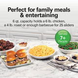 Hamilton Beach 6-Quart Slow Cooker with 3 Cooking Settings, Dishwasher-Safe Stoneware Crock & Glass Lid, Silver (33665G) Hamilton Beach