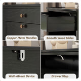 FTZxHKLX Shoe Cabinet with 2 Flip Drawers, Slim Freestanding Hidden Shoe Organizer with Drawer, Pet-Proof Shoe Storage Cabinet for Entryway Living Room Behind The Door, Black FTZxHKLX