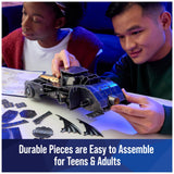 4D Build, DC Batman Retro Batmobile 3D Puzzle Model Kit with Stand 202 Pcs, Batman Toys Desk Décor, Building Toys, 3D Puzzles for Adults & Teens 12+ 4D Build