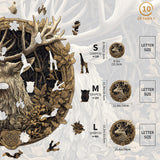 KAAYEE Wooden Puzzles for Adults, 3D Vision Effect 3D Deer Wooden Jigsaw Puzzles Unique Shape Advanced Wood Puzzle Adult, 3D Effect Flat Puzzle Birthday Gifts Family Game (8.5 * 8.3in 100pcs) KAAYEE