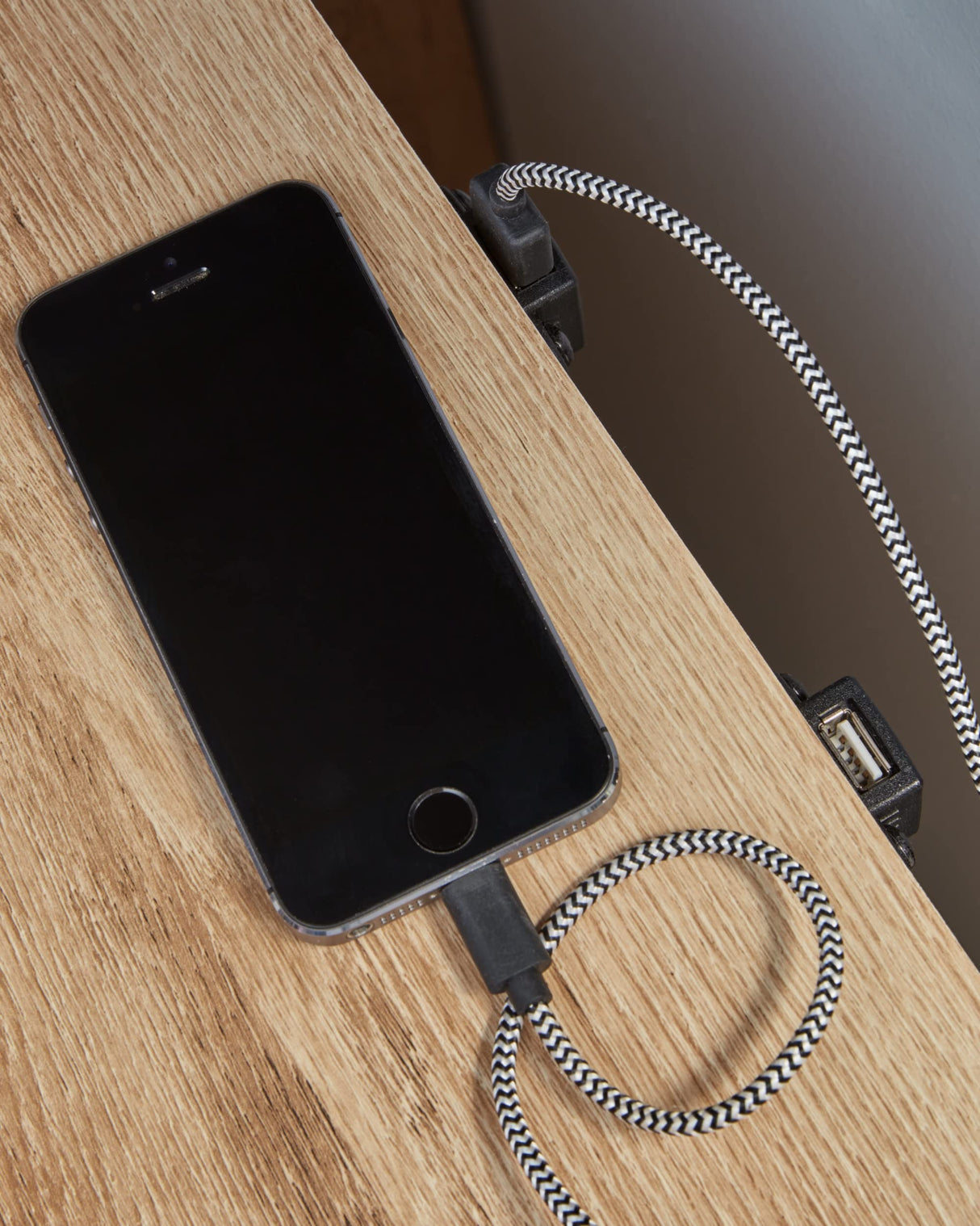 Signature Design by Ashley Hyanna Rustic 2 Drawer Nightstand with 2 USB Charging Ports, Light Brown Signature Design by Ashley