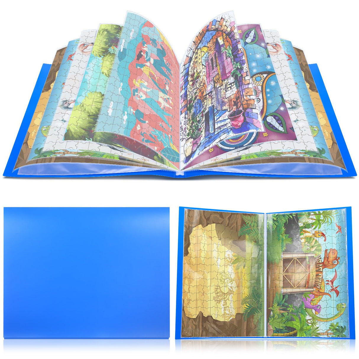 Nezyo 30 Pockets Puzzle Storage Folder Keeper for 1000 Pieces Jigsaw Organizers and Storage Large Capacity Puzzle Organizer, Dustproof and Protective Portable Accessory Nezyo
