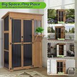 51" L Outdoor Storage Cabinet Waterproof with Shelves, Outside Storage Shed Backyard Tall Cabinet with Fold-Out Table for Patio, Garage, Garden, Pool Accessories Storage PetsCosset