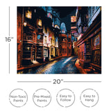 AQUARIUS Harry Potter Diagon Alley Art by Numbers - 16 x 20 inches Paint by Number for Adults & Kids - DIY Color by Number Paint Kit for Beginner - Officially Licensed AQUARIUS