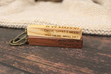 Custom Engraved Wooden Bar Keychain Personalized Generic