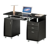 Techni Mobili 47.25" Ergonomic Computer Drawers & File Cabinet for Home Office Storage, Espresso Writing Desk, ONE Size Techni Mobili