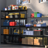 WORKPRO Heavy Duty Shelving - 5-Tier, 48'W x 24'D x 72'H, Adjustable Metal Shelves for Garage, Basement, Warehouse, Workshop - Black/Sliver WORKPRO