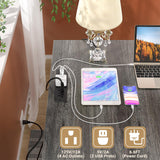 Unikito L Shaped Desk with Drawers, 60 Inch Corner Computer Desks with USB Charging Port and Power Outlet, Large 2 Person Home Office Table with File Cabinet, Black Oak Unikito