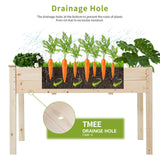 TMEE 4FT Raised Garden Bed with Legs, Elevated Garden Box for Vegetable, Flower, Herb, Wood Planter Load Up to 250 Pounds for Gardening in Backyard Patio - Easy Assembly, 30in Height TMEE