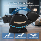 2026 Massage Chair, Zero Gravity Massage Chair Full Body Recliner w/Heat Therapy, 10 Fix Points, Airbag, Auto Mode, Extendable Footrest, LCD, Bluetooth, Gift for Parents & Living Room, Bedroom(Black) GOLD TIME