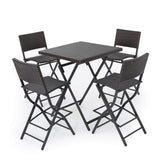 Christopher Knight Home Margarita Outdoor Wicker Bar Set, 5-Pcs Set, Multibrown Christopher Knight Home