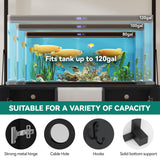 YITAHOME 120 Gallon Fish Tank Stand with Power Outlets, Heavy Duty Metal Large Aquarium Stand with Cabinet, Reptile Terrariums Table for Turtle Accessories Storage,1100LBS Capacity, Black YITAHOME
