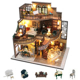 Flever DIY Miniature House Kit, Tiny Home Kit with LED Light, Mini House Build Craft Kits for Adults and Teens, Home Decor Creative Gift for Family/Friends (Dream Building Pavilion) Flever