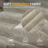 63" Corduroy Loveseat Sofa, 2-Seater Cloud Couch, Boneless Couch in a Box, Comfy Deep Seat Sofa with Memory Foam, Pillows and Wide Armrests, Modern Small Couches for Small Spaces, No Assembly (Camel) IZLKQC