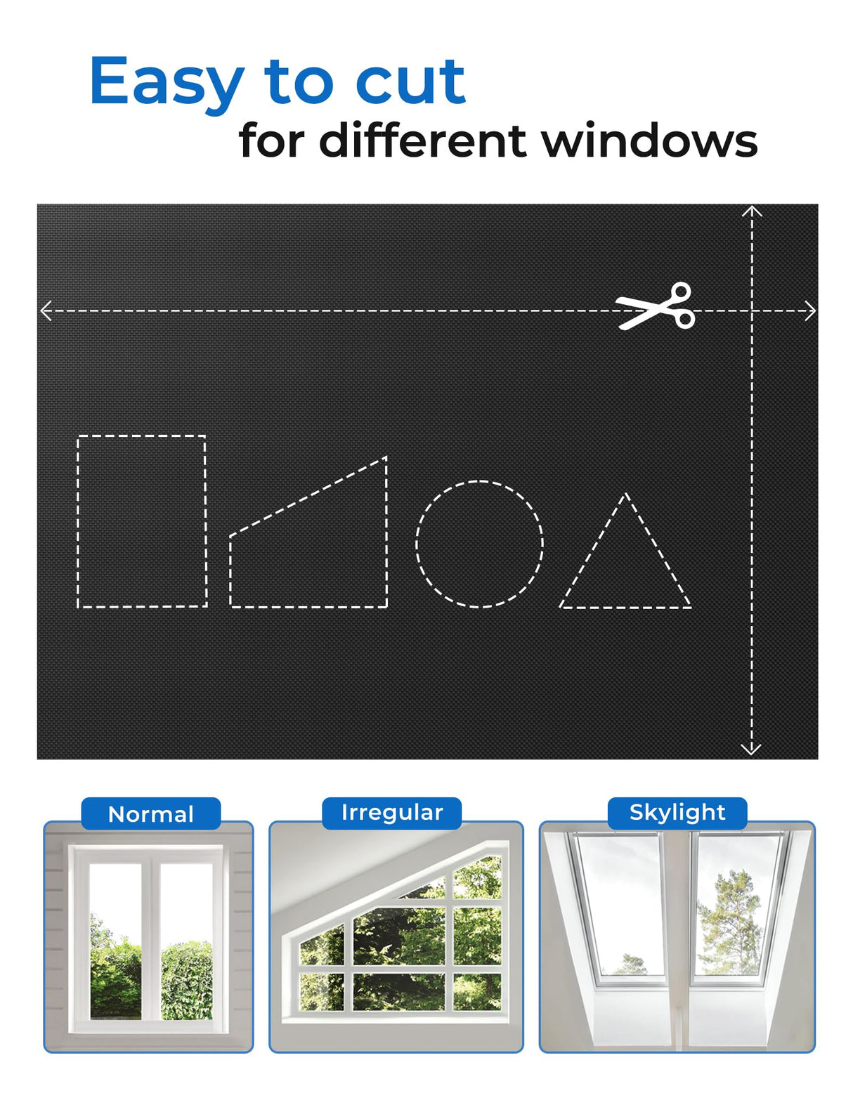 Sumobaby Blackout Curtains for Bedroom Portable 42"x60",No Drill Black Out Shades with Upgraded Hook&Loop Tapes,100% Blackout Window Cover,Thermal Insulated Blinds for Bedroom,Nursery(1 Panel,Black) Sumobaby