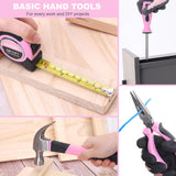 FASTPRO 160-Piece Pink Tool Set with 12V Cordless Lithium-ion Drill Driver, Lady's Home Repairing Tool Kit with Drill in Storage Case, For DIY, Home Maintenance. FASTPRO