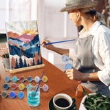 YOYA Framed Paint by Numbers Kit for Adults - Mountain Sunset Adult Paint by Number Kits on Canvas with Easel, DIY Mountain Paint by Number Framed Canvas for Home Wall Decor 8x12 Inch YOYA