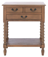 SAFAVIEH Home Collection Athena Brown 3-Drawer Console Table Safavieh