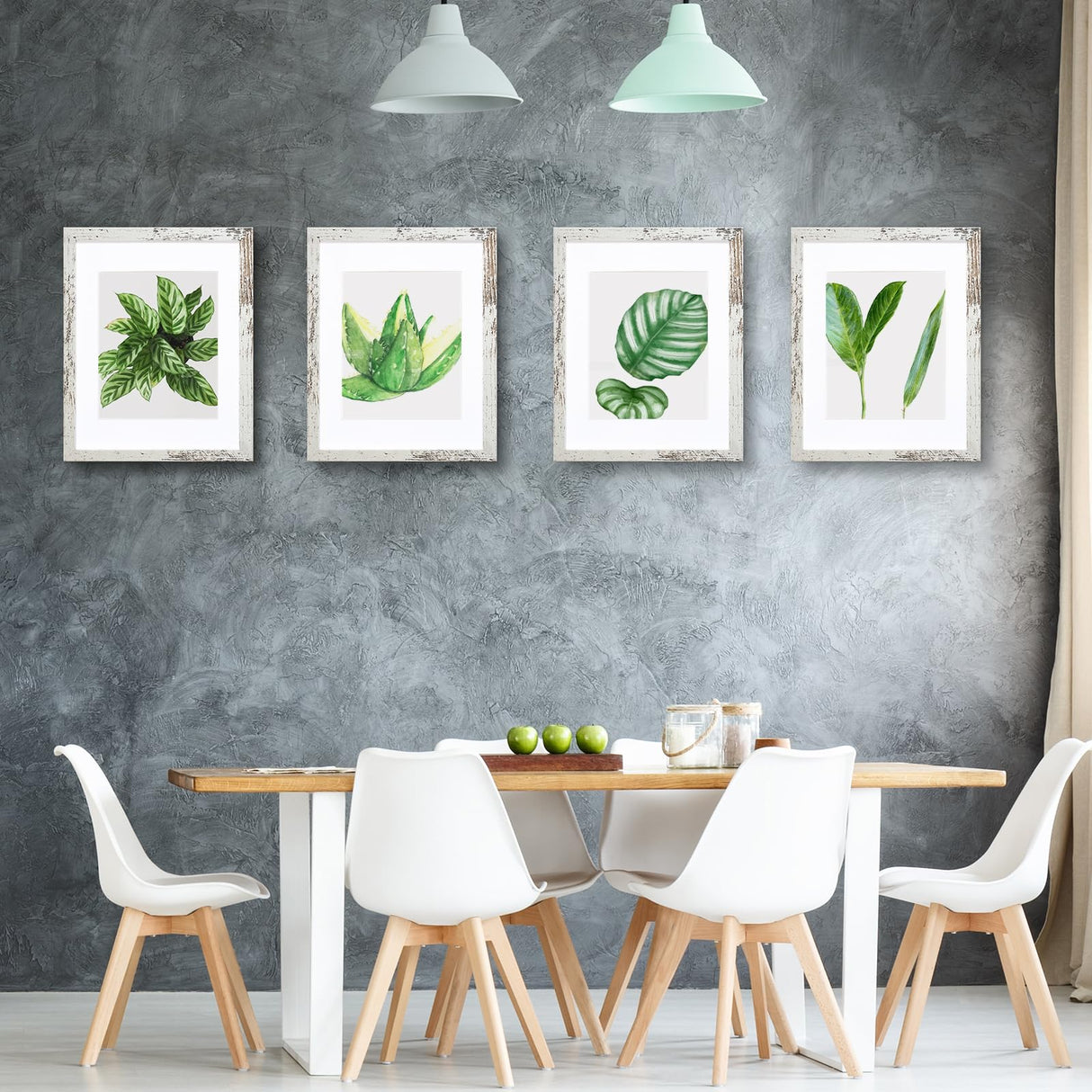 SESEAT 11x14 Picture Frame, Display Pictures 8x10 With mat or 11x14 Prints Without Mat, Wall Mounting, Distressed White, 6PCS SESEAT