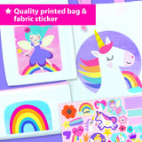 KRAFUN Decorate-a-Bag Craft Kit for Kids 5+ Years, Unicorn & Fairy Theme with Stickers & Gems, 3 DIY Customizable Bags, Step-by-Step Instructions, Creative Activity Set Girls & Boys, Educational Toy KRAFUN