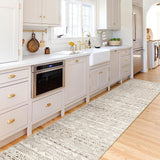 Moroccan Washable Hallway Runner Rug - 2'6"x12' Non Slip Floor Mat for Kitchen Low Pile Living Room Carpet with Rubber Backing Bedroom Rugs for Entryway 2'6"x12' Beige Ksrau