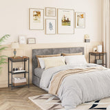 HOOBRO Tall End Table with Metal Storage Basket, Industrial Telephone Side Table, Small High Nightstand for Living Room, Bedroom, Office, Rustic Brown BF06UDH01 HOOBRO