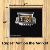 XL Fire Pit Mat, USA Based, Fireproof Under Grill Mat, 3 Layer, 67" x 60", for Outdoor Grill, Firepit, Grass, Patio, Lawn, Campsite, BBQ Mat, Ember Mat, Deck Protector Jametown Supply Company