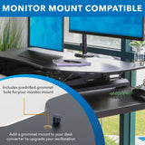 Mount-It! Electric Standing Desk Converter with 38" Tabletop, Height Adjustable Sit Stand Desk Riser, Motorized Desk Riser with Keyboard Tray and Device Slot, Fits Monitor & Laptop, Black Mount-It!