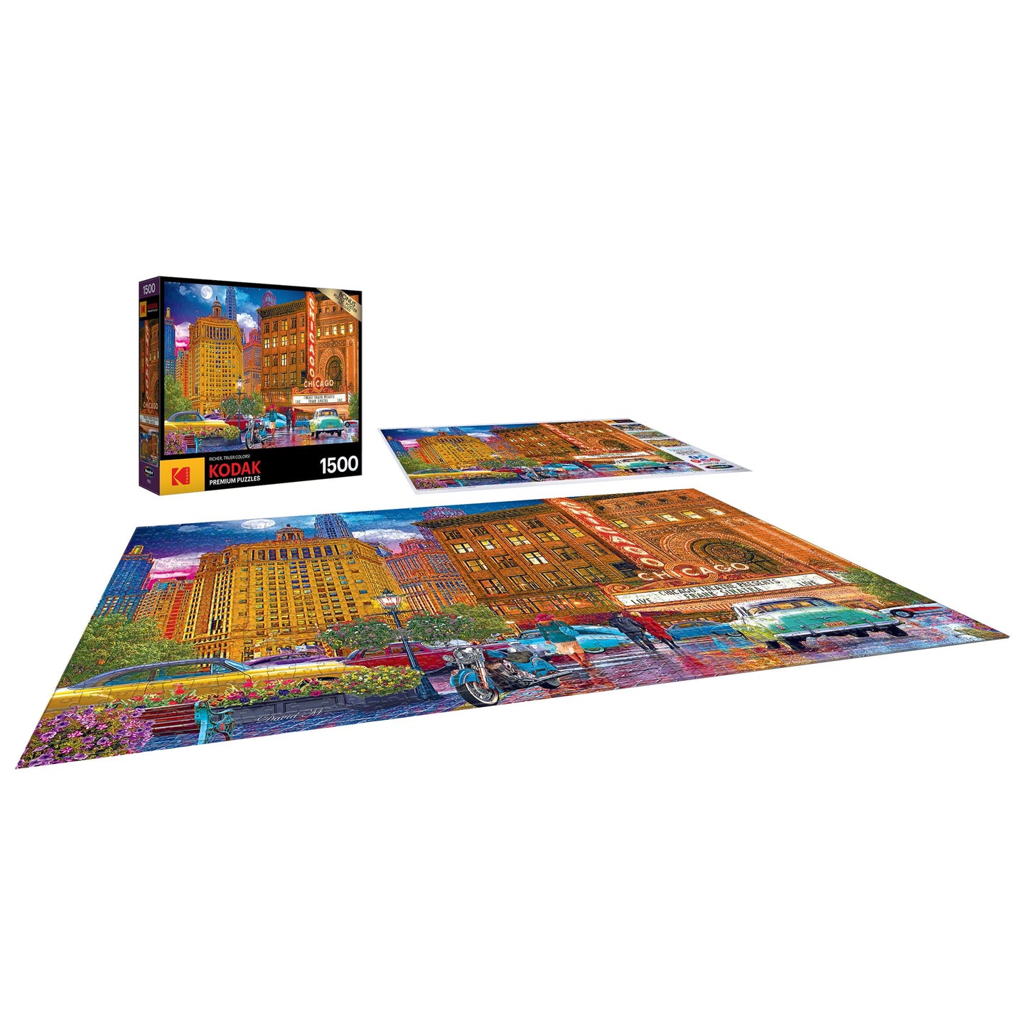 RoseArt - Kodak Premium - Chicago - 1500 Piece Jigsaw Puzzle for Adults