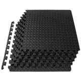ProsourceFit Puzzle Exercise Mat ½ in, EVA Interlocking Foam Floor Tiles for Home Gym, Mat for Home Workout Equipment, Floor Padding for Kids, Black, 24 in x 24 in x ½ in, 24 Sq Ft - 6 Tiles ProsourceFit