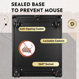 DEVAISE Locking File Cabinet, 3 Drawer Rolling Pedestal Under Desk Office, Fully Assembled Except Casters, Black DEVAISE