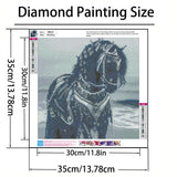 GXGLLPZBY Diamond Art Kits for Beginners,Ocean Battle Horse Diamond Painting Kits for Adult, 5D DIY Full Drill Paint by Diamonds Dot Gem Art Painting Kits,for Home Wall Decor 13.8X13.8inch GXGLLPZBY