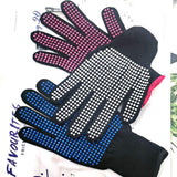 Markeny 3 Pair Heat Resistant Grill Gloves, Silicone Non-Slip Hot Insulated Glove for Barbecue, Cooking, Baking Markeny