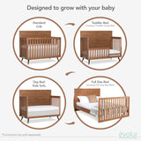 Evolur Stilnovo Mid Century 4-in-1 Convertible Crib Evolur