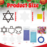 32 Set Christmas DIY Craft Kits，Christmas Tissue Paper Sign Craft Kit Christmas Tree Ornaments Suncatchers Craft Craft for Winter Xmas Classroom School Decorations DIY Art Project Activities Cinrobiye