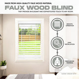 Customize Your Size - Blinds Emporium Cordless White 2" Inch Faux Wood Blind 28 1/2" (28 .5) W x 64" Inch Long Ultra Premium Blinds Emporium Of GA