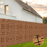 KOIUEYW Natural Reed Fencing Rolls, Decorative Bamboo Fencing 4ft High Roll Reed Screen Curtain, Natural Reed Bamboo Fencing for Outdoor Balcony Patio Garden Backyard (Light Russet) KOIUEYW