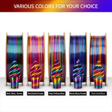 ERYONE Silk Twist Rainbow 3D Printer PLA Filament 1.75 +/-0.03mm, Shiny Multicolor Filament PLA 1KG(2.2LBS), Psychedelic (Red Yellow Blue) ERYONE
