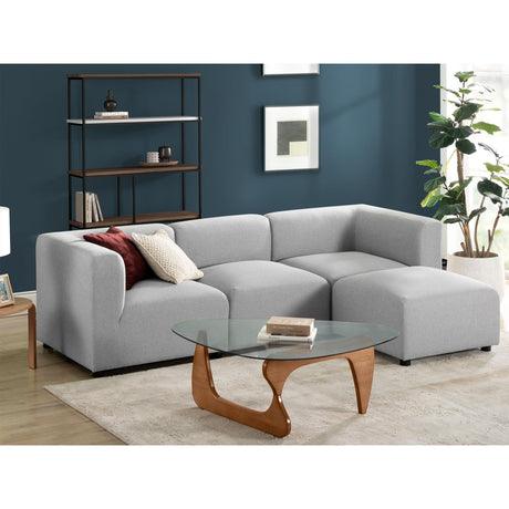 ZINUS Luca Reversible Chaise Sectional Sofa, Modern Style, Flexible Modular Design, Easy Tool-Free Assembly, Grey ZINUS