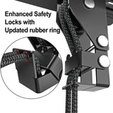 TRUSOON Ceiling Kayak Hoist, Heavy Duty Kayak Pulley System for Garage, Hold Up to 150 lbs Capacity, Canoe Garage Lift Storage System, Fit 10-14 Foot Ceilings, Black TRUSOON