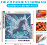 Xylogist Unicorn Diamond Art Kits for Adults-5D Diamond Painting Kits for Beginners, DIY Full Round Drill Diamonds Gem Art for Home Decor 12X12Inch Xylogist