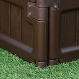 Outsunny 48" x 24" Raised Garden Bed Kit, Divisible Planting Box DIY Garden Elevated Planter for Outdoor & Indoor Backyard, Wood Imitating Grain, Easy Assembly, with 6 Stakes, Brown Outsunny