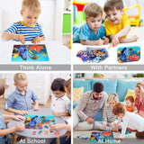 LELEMON Ocean Puzzles for Kids Ages 4-8,Underwater World 60 Piece Puzzles for Kids Ages 3-5,Children Jigsaw Puzzles Kids Puzzles in a Metal Box,Educational Learning Puzzle Toys for Girls and Boys LELEMON